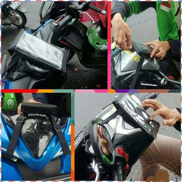garansi phone holder hp waterproof untuk di motor anti air tas gojek grab layar sentuh touchscreen s