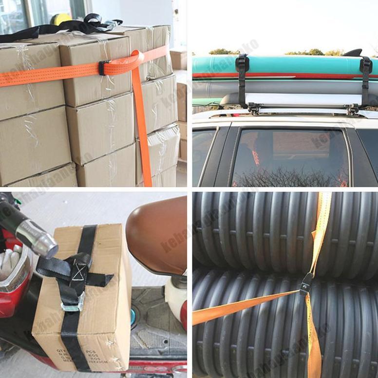 FAVORIT 5cmX 6/8 meter/ 4cm x 4/6/8/10 meter Tali pengikat Barang motor/Ratchet tie down 10Ton tali 