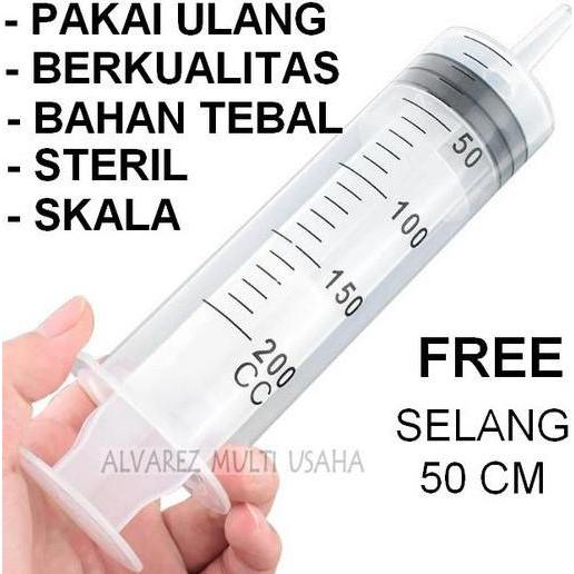 Medkit- Spuit Syringe 150 Ml/Cc Steril / Suntikan Besar
