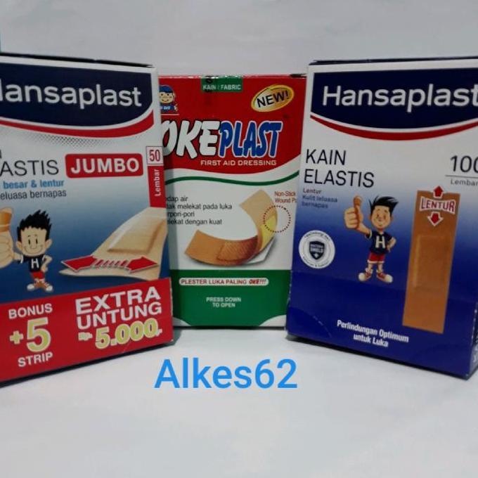 Medkit- Hansaplast Strip Standar 100Pcs Hansaplast Jumbo 50Pcs Okeplast Standar 100Pcs Plester Luka 