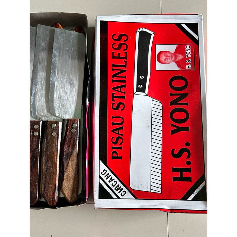 Pisau set cincang kodian isi 20 pcs daging H.S YONO EBLEK MERAH / Grosir pisau