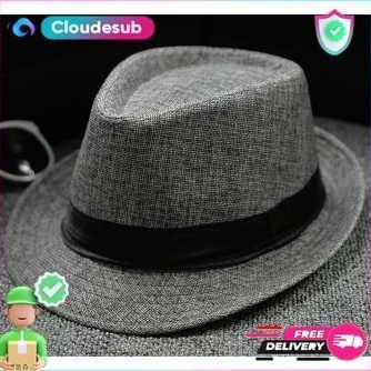 DF241 >> Topi Koboy Topi Laken Classic Vintage Topi Kasual Style Penyanyi Jazz
