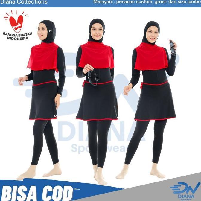 Baju renang muslim jumbo | Baju renang muslim wanita set | Pakaian renang muslimah | Kerudung renang