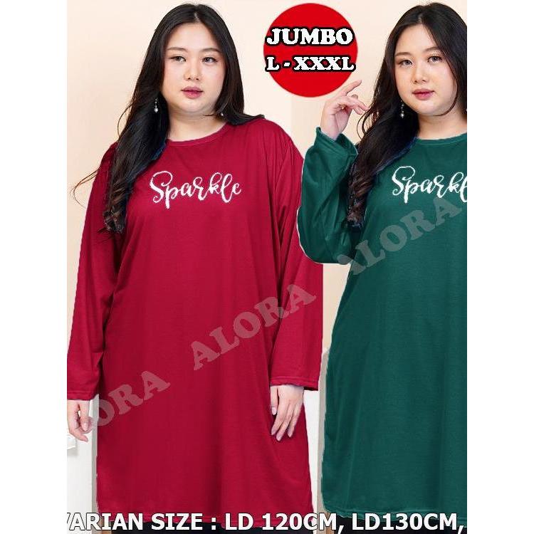 TUNIK JUMBO WANITA LD 120 - 130 - 140 TUNIK KAOS BIG SIZE XXL-XXXL