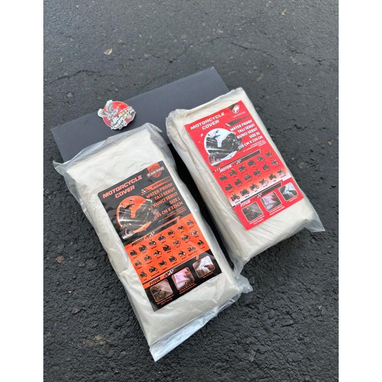 PREMIUM COVER SARUNG MOTOR TRANSPARAN UNIVERSAL WATERPROOF DENGAN TALI SERUT PENGENCANG EXOMOTO  SAR
