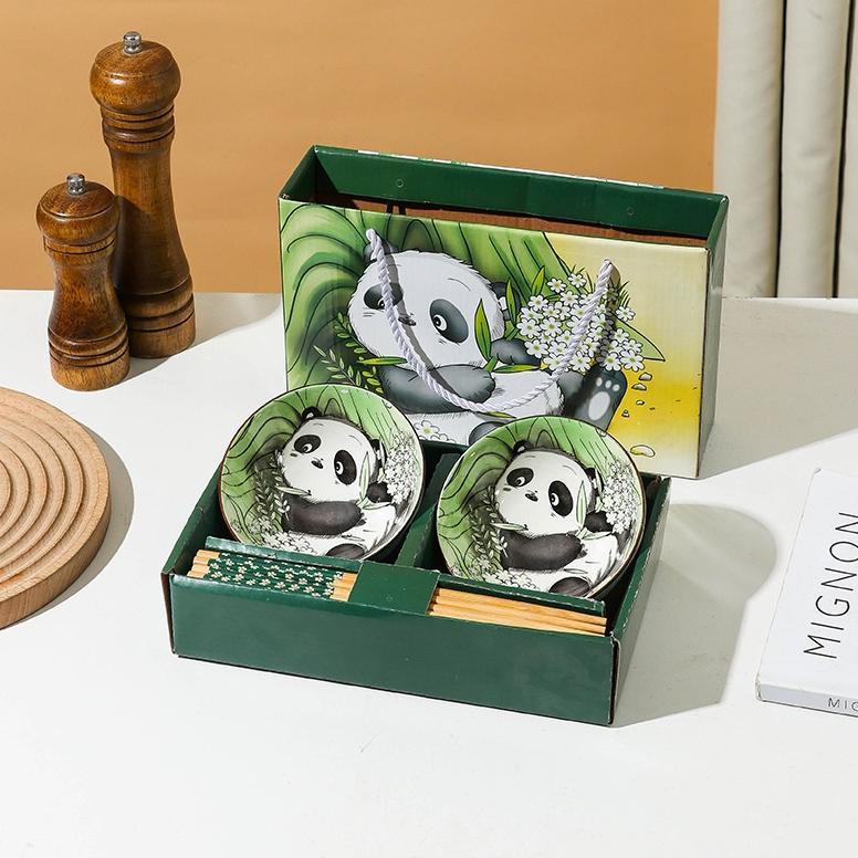 BEST SELLER PUSAT BATAM GROSIR - H1149 SET MANGKOK PERALATAN MAKAN / MANGKOK KERAMIK 2 IN 1 / MANGKU