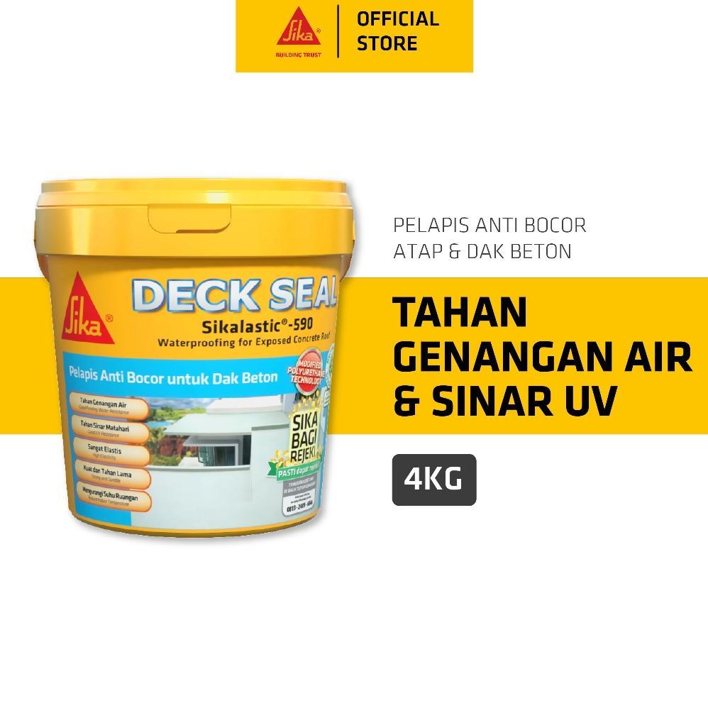 Sika - Deck Seal Sikalastic 590 Waterproofing Pelapis Anti Bocor Atap & Dak Beton 4Kg