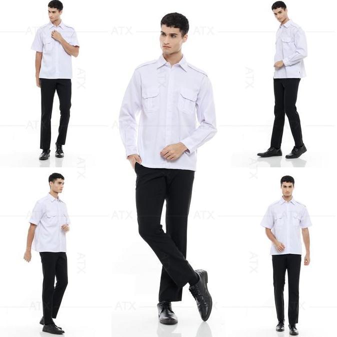 Baju Dinas Putih Seragam Kerja Lengan Panjang Pendek Kemeja PDH PDL PNS Tactical