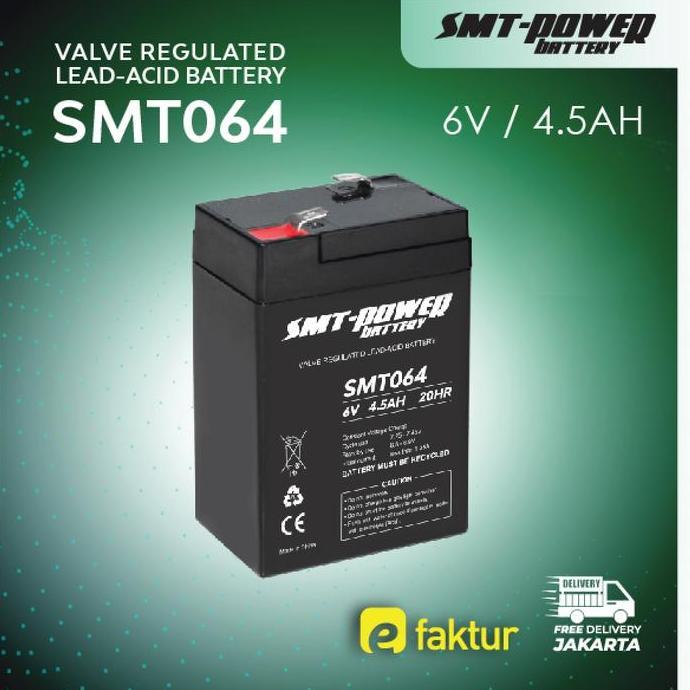 BATTERY LAMPU EMERGENCY / AKI KERING EMERGENCY LAMP SMT 6V 4,5AH