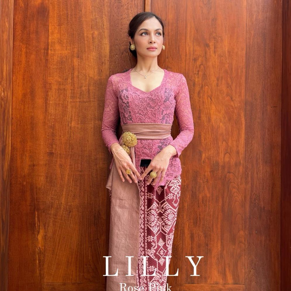 SETELAN KEBAYA BALI BROKAT LILLY LENGAN PANJANG | KEBAYA BROKAT STRETCH | SETELAN KEBAYA | KEBAYA BR