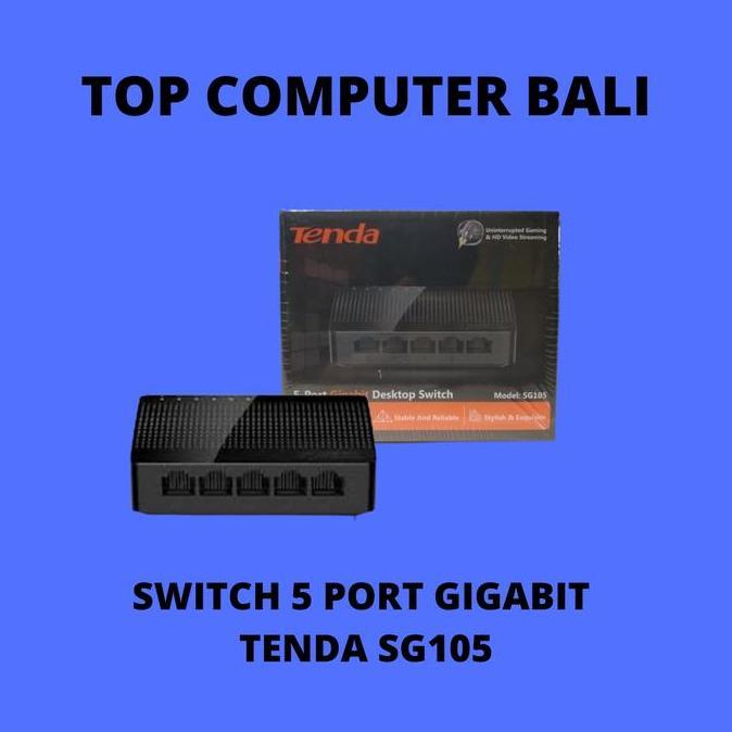 switch hub 5 port gigabit Tenda SG105 / switch 5 port gigabit