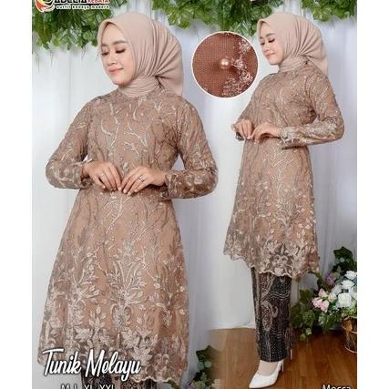 Atasan Kebaya Brukat Tunik Kurung Tile / Atasan KebayaTunik Tile / Kebaya Modern / Kebaya Kondangan