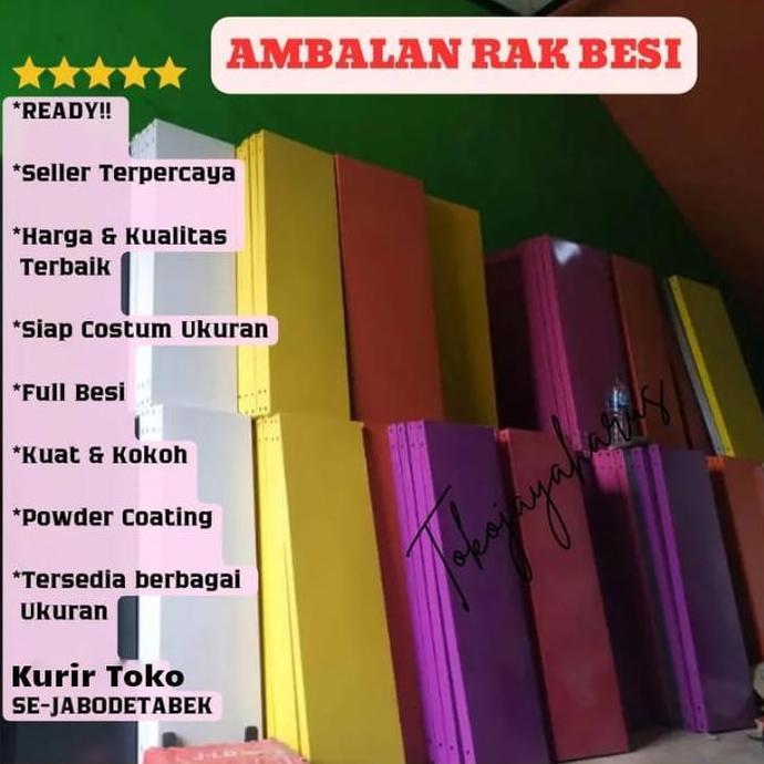 ambalan rak besi siku serbaguna / ambalan besi siku lubang
