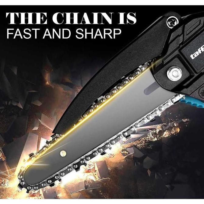 Gergaji Mesin Mini Chainsaw Mini Cas Pemotong Kayu Portable Cordless