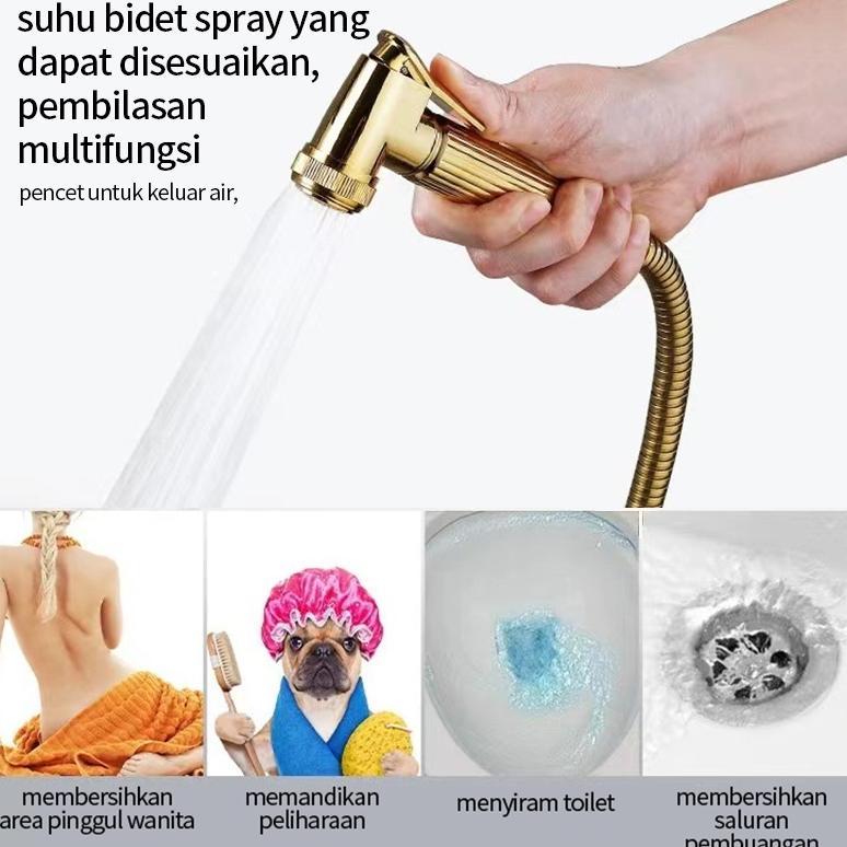 Shower Kamar Mandi Full Set Tembaga 4 Dalam 1 Shower Set Panas-Dingin Dengan Faucet /Emas Hitam Show