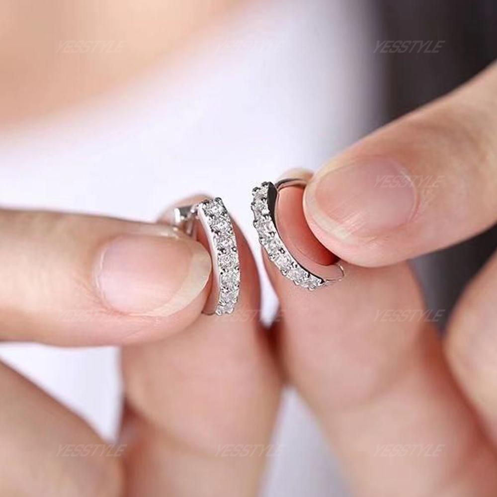 Hemat Yesstyle Anting Titanium Elegan Anting Hoop Wanita Kristal Zircon