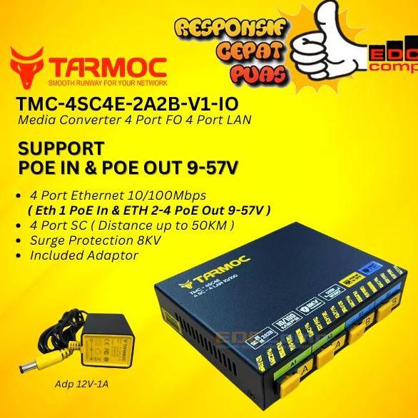 Tarmoc TMC-4SC4E-2A2B-V1-IO | Media Converter 4 FO 4 LAN / 4FO 4LAN | 4SC 4LAN / 4 SC 4 LAN 10/100Mb