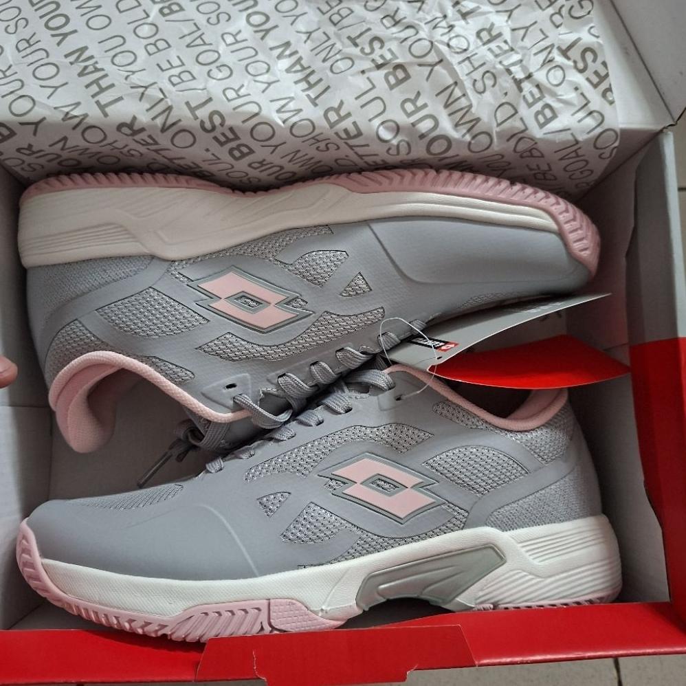 PROMO Sepatu Tenis Lotto Enrico JR Grey Tennis Shoes Lotto Enrico JR Abu