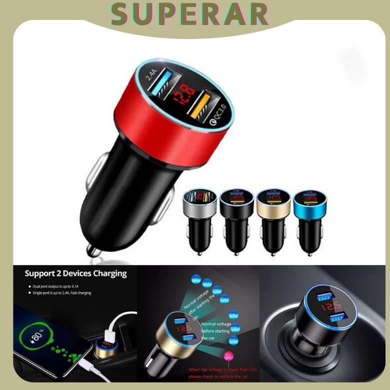 100% AMAN 2 Port USB Fast Charging Charger Mobil Charger Motor Beat Deluxe Nmax Pengisi Daya Ponsel 