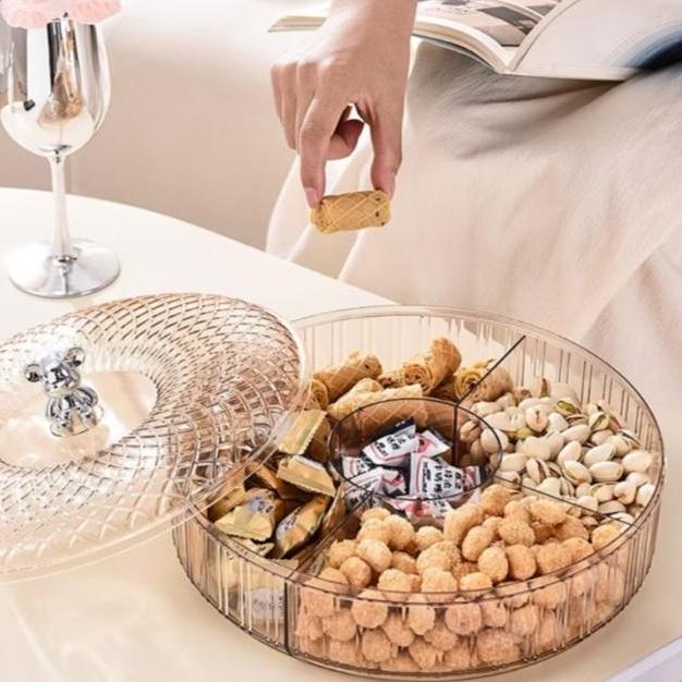 Murah Piring Tempat Cemilan Transparan / Piring Tempat Snack Permen Buah / Tempat Kue Kering Basah S