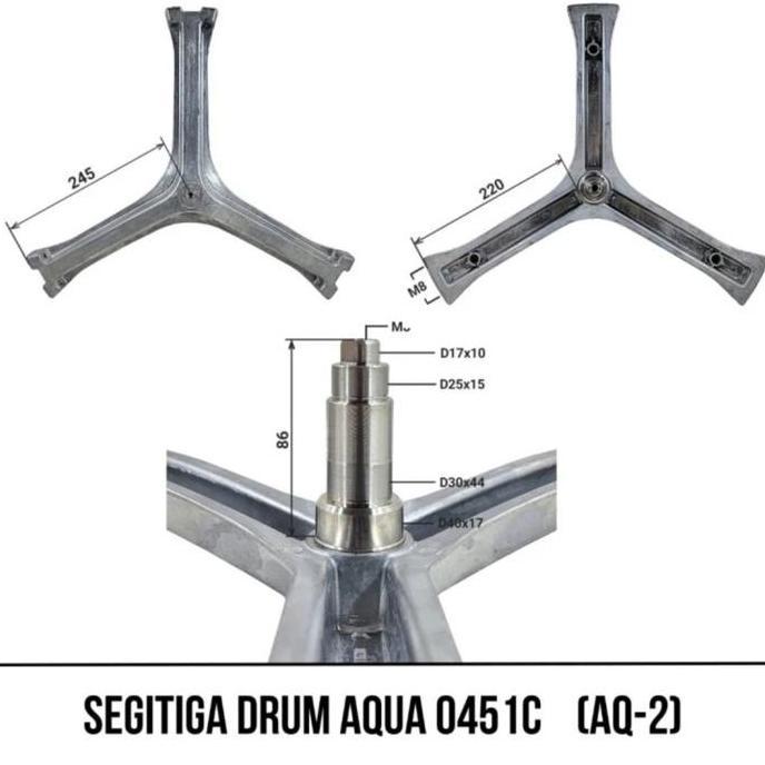 Spider / Segitiga Mesin Cuci Drum Aqua 0451C Front Loading Fqw-810Qd