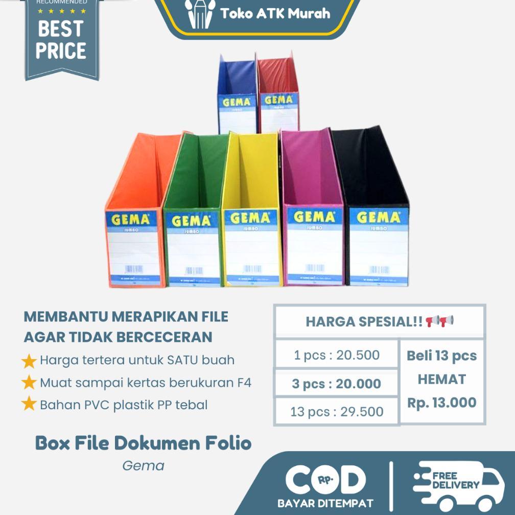 Box File GEMA Tempat Penyimpanan Dokumen & Arsip Kantor / Sekolah
