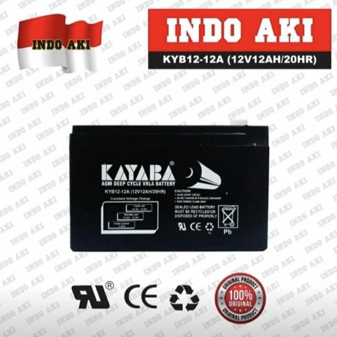 Promo Aki Sepeda Listrik 12v 12ah 12v12ah Kayaba AGM VRLA Battery GEL Diskon
