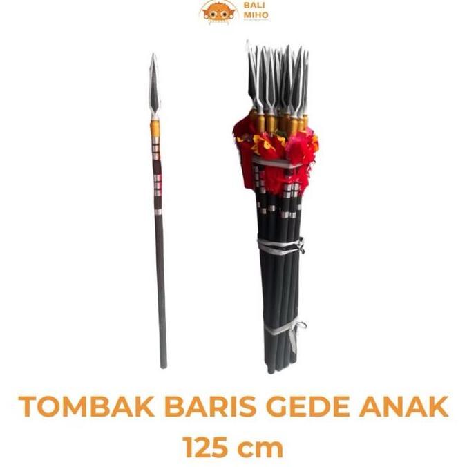 :::::::] Tombak Baris Gede Anak anak 125 cm - Tombak Tari Bali - Tombak Bali - Tombak Mainan - Tomba