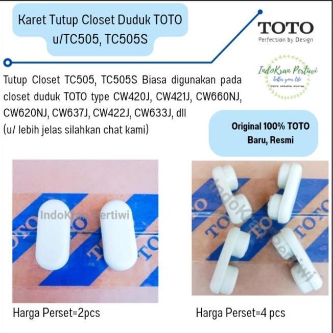 Karet Tutup Closet Duduk TOTO Untuk TC505 /TC505S Spare Part TOTO