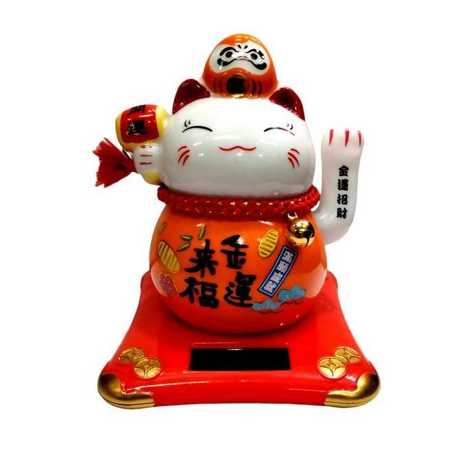 * PATUNG KUCING HOKI BAHAN KERAMIK PRODUK TERBARUH,TANGAN DPT BERGERAK //