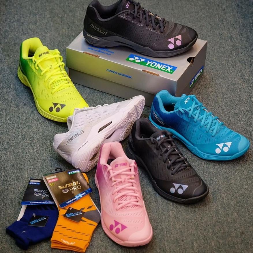 HOT SALE Mega Sale Sepatu Olahraga Badminton Yonex Aerus Z White Men/Woman