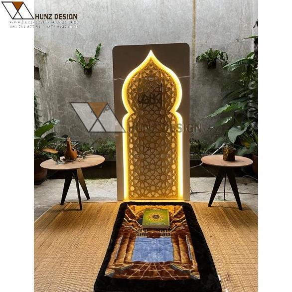 NEWW Dekorasi mushola rumah/partisi mushola rumah/petunjuk kiblat/arah kiblat/hiasan mushola rumah/m