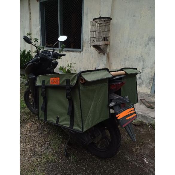 hot tas pos obrok kurir sales anti air tas motor tas rengkek tas kargo aries jaya - besar ( jumbo )