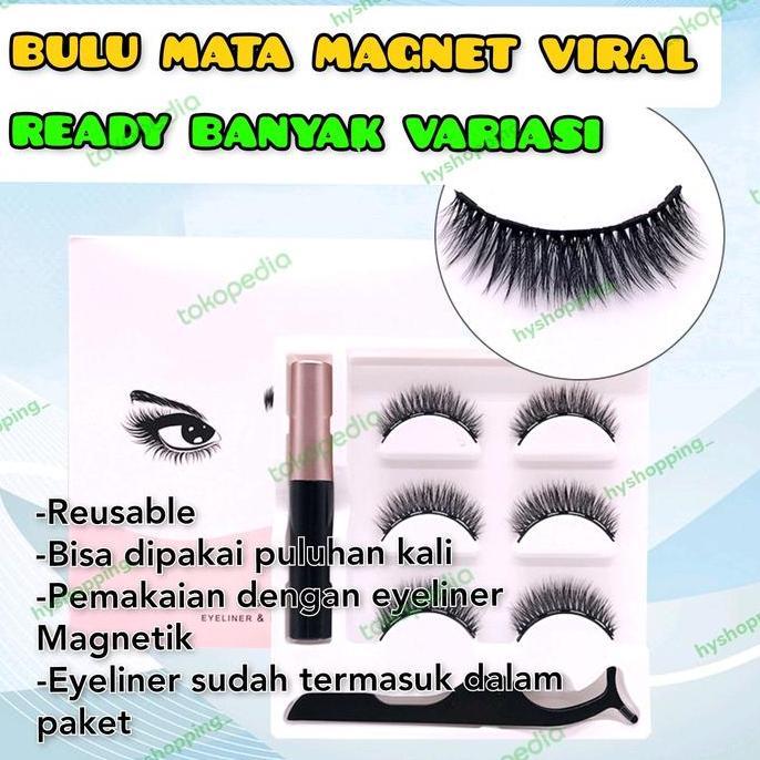 Moumou- Bulu Mata Magnet / Bulu Mata Natural / Bulu Mata Eyelash Magnetic