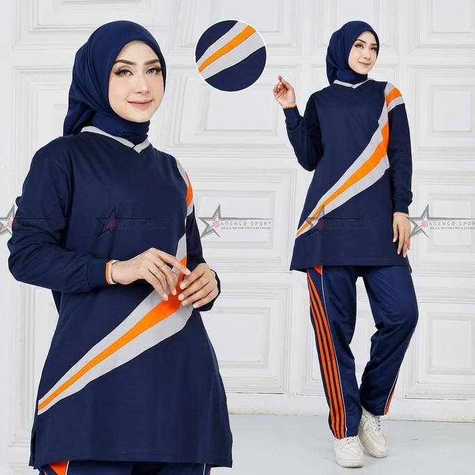 Bagusbanget- Setelan Baju Olahraga Senam Model Tunic Sport Wanita / Seragam Stelan Kaos Training Ola