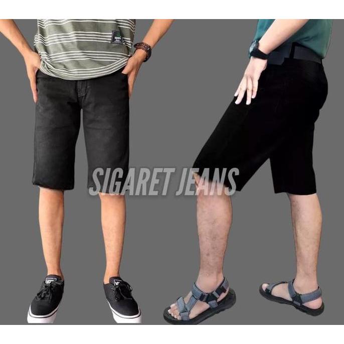 Larisyaa- Celana Pendek Pria / Celana Jin Cowok / Celana Pendek Laki - Laki / Jin Jeans Bahan Melar 