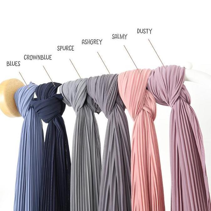 Bagusbanget- Hijab Pashmina Plisket Ceruti  / Kerudung Pashmina Plisket Ceruty Termurah / Bisa Cod /