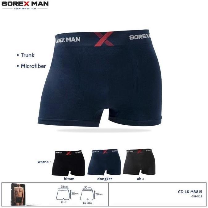 Lansungkirim- Sorex Man Celana Dalam Boxer 3802 3804 Seamless Edition Sorex Sport