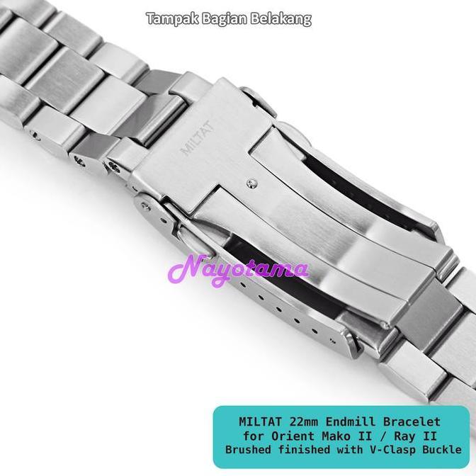 22mm Rantai MILTAT for Orient MAKO II / RAY II Super President ENDMILL