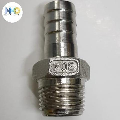 Neple Selang Drat Luar 1/2 x Selang 1/2 SS