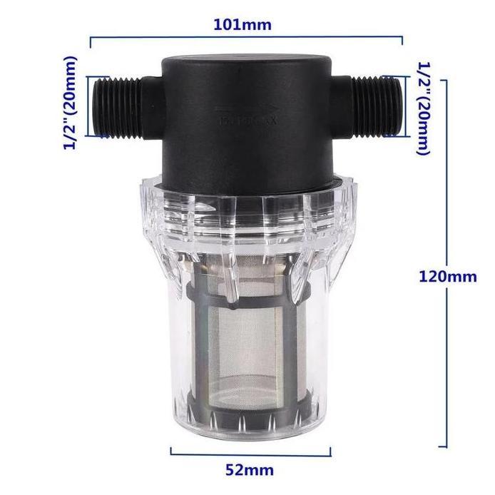 Saringan Air Irigasi Drat Luar 1/2 Inch Thread Strainer Pond Irrigation Aquarium Fish Tank Water Pum