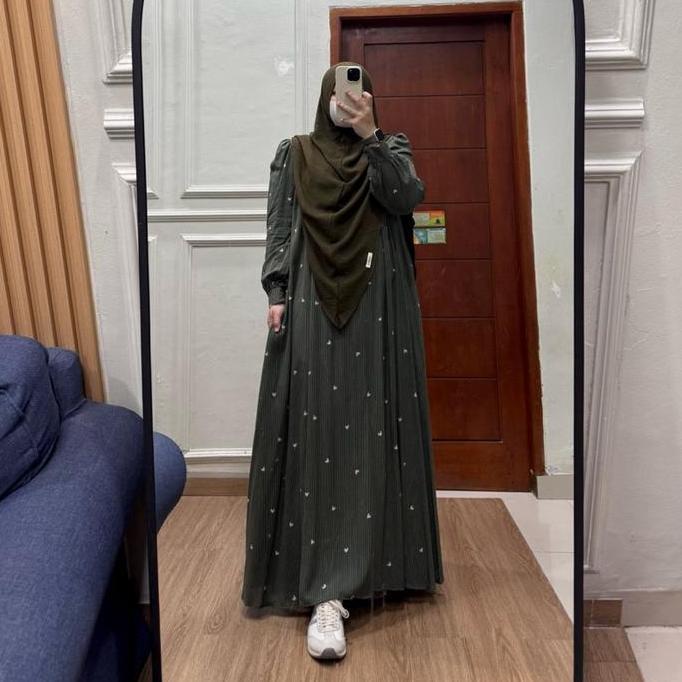 Sekarangaja- Lovely Dress Gamis Rayon Viscose Busui Friendly