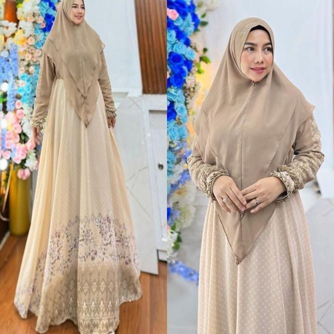Murah  Gamis Lebaran Terbaru 2026 Azizah  Syar'I By Humaira Gamis Premium Dress Pesta Mewah Baju Aba