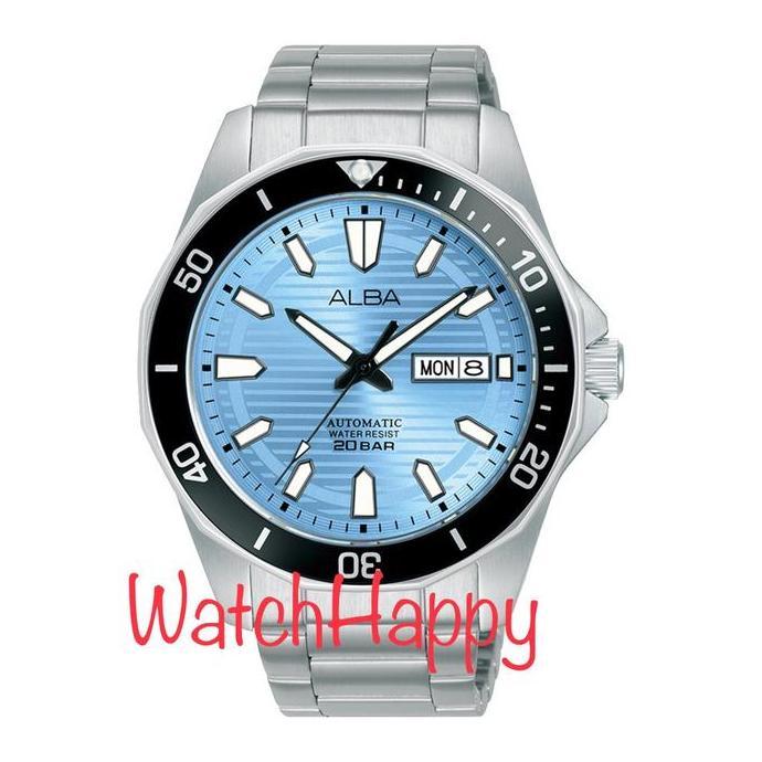 Ready ALBA AL4459X1 MEN LIGHT BLUE DIAL AL4459 AUTOMATIC STAINLESS ORIGINAL