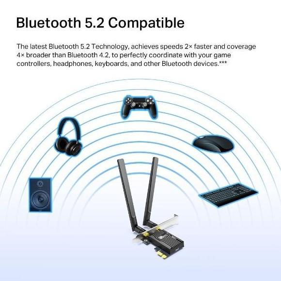 TP-LINK Archer TX55E AX3000 Wi-Fi 6 Bluetooth 5.2 PCIe Adapter tplink