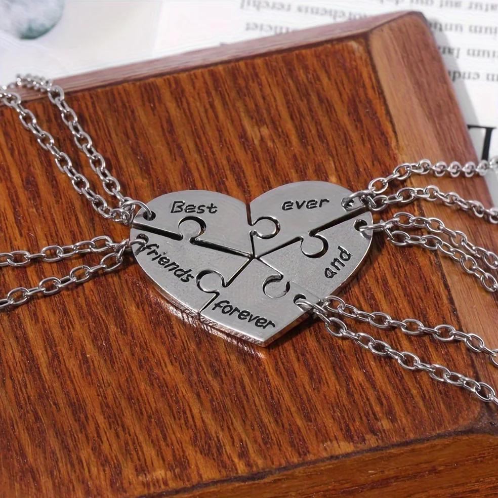 5pcs/Set Best Friend Pendant Necklace Pentagram Friendship Necklace For Women Best Friend Necklace B