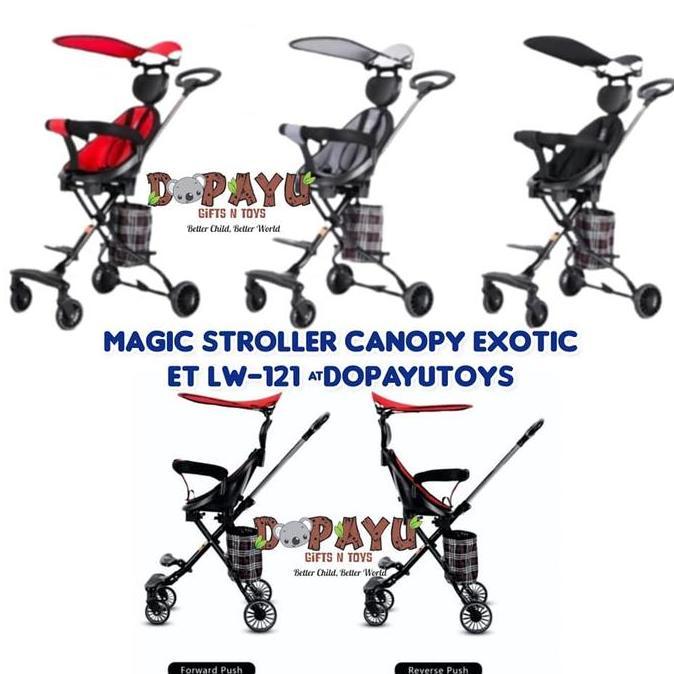 MAGIC STROLER EXOTIC LW121 CANOPY TRAVELLER TRIKE RODA 4 KERETA DORONG Ready