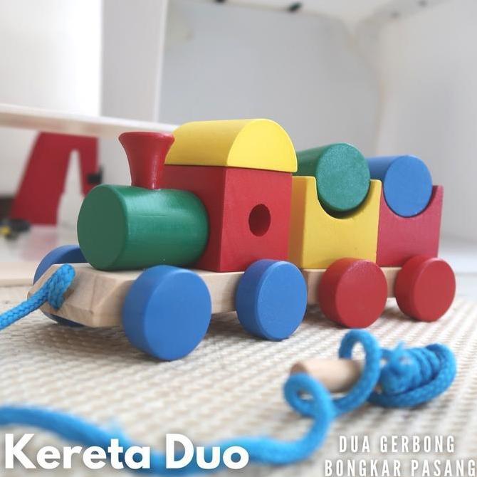 Mainan Kereta Warna (Mainan Kayu)