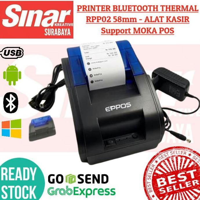 MESIN KASIR : PRINTER BLUETOOTH+CASHDRAWER 37cm+BARCODE SCAN+10 KERTAS KAR