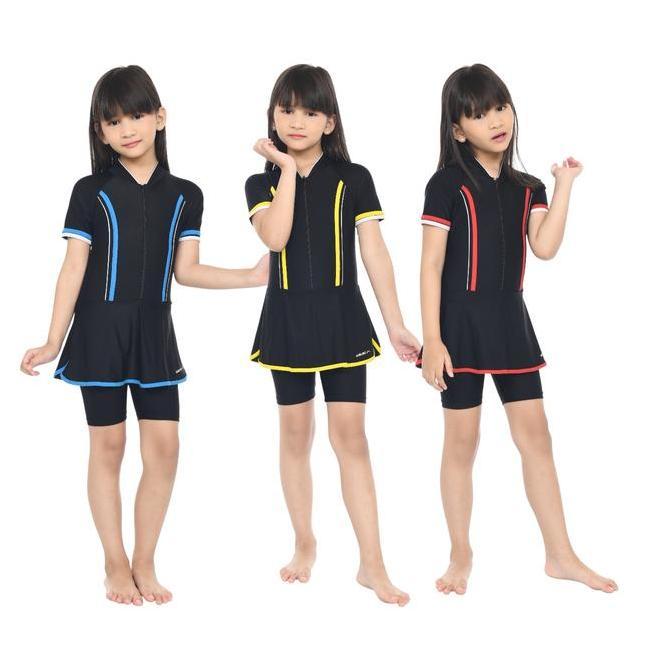 TERLARIS WUWUNGMAS - BAJU RENANG ANAK PEREMPUAN ONE SET 5-16 TAHUN REMAJA ABG BAJU RENANG DIVING ROK